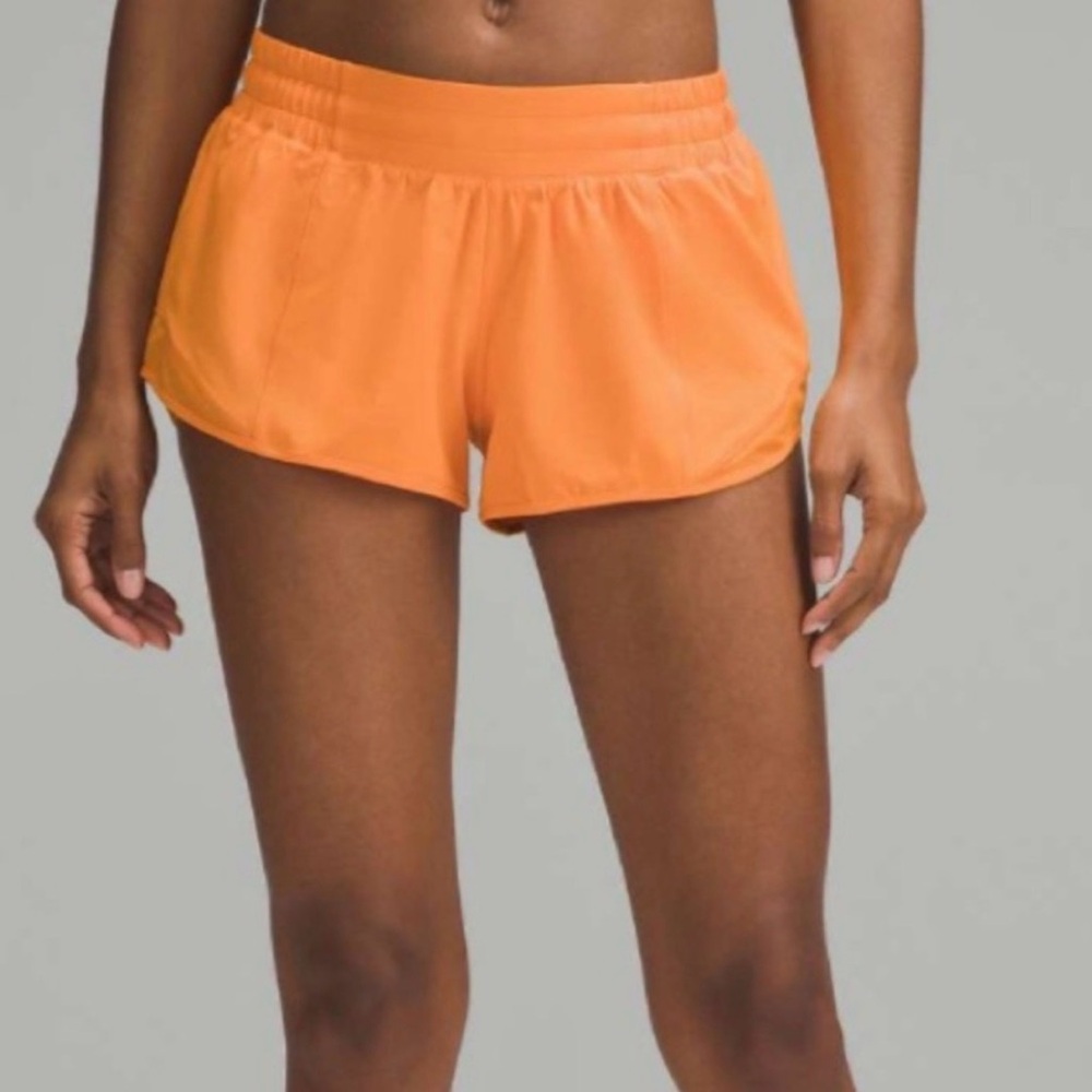 lululemon athletica Bright Orange Women’s Running Shorts